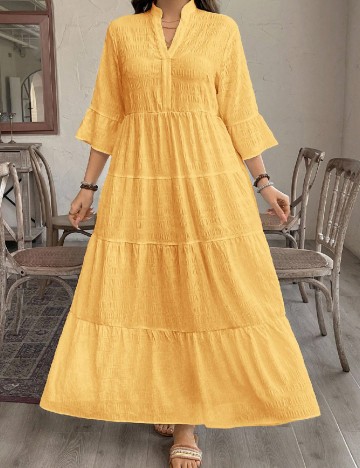 Rochie lunga SHEIN CURVE, galben