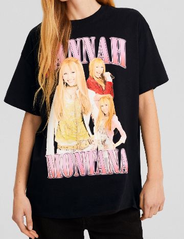 Tricou Oversize Bershka, negru