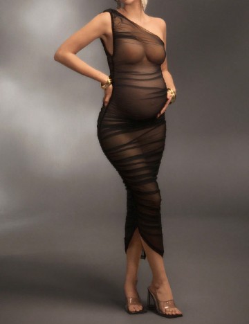 Rochie medie SHEIN Maternity, negru
