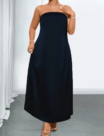 Rochie lunga SHEIN CURVE, bleumarin inchis