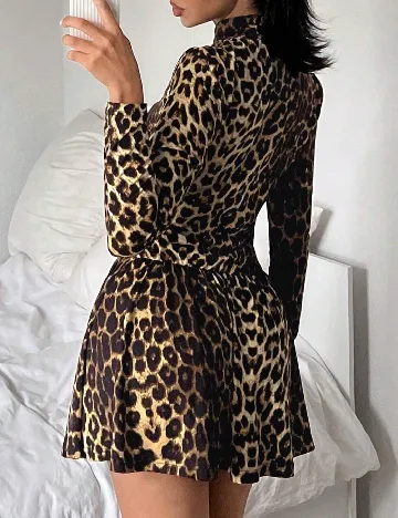 Rochie scurta SHEIN, animal print