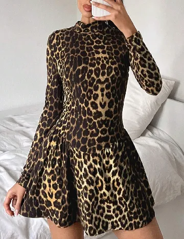Rochie scurta SHEIN, animal print