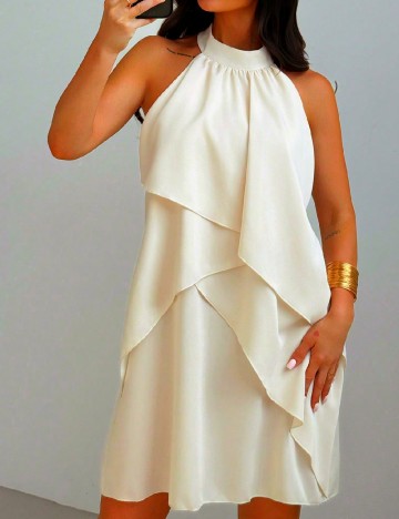 Rochie scurta SHEIN, crem