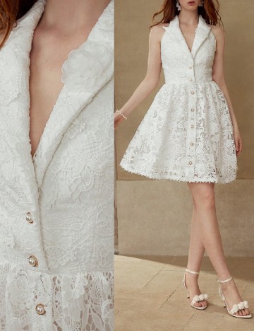 Rochie scurta MOTF, alb