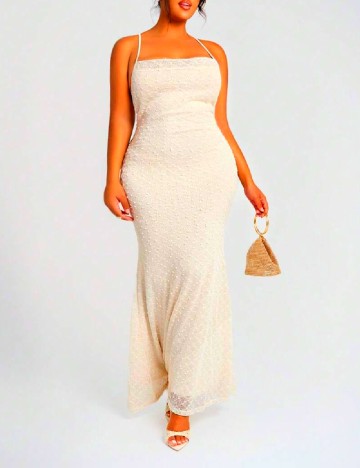 Rochie lunga SHEIN CURVE, crem