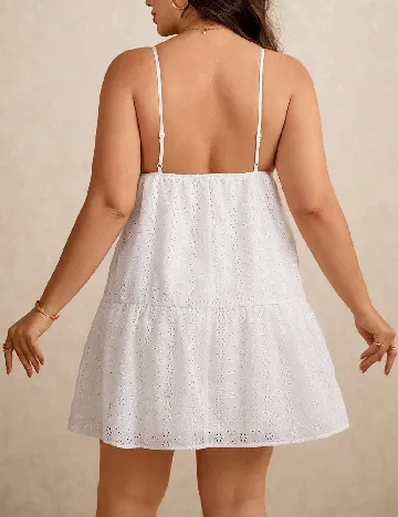 Rochie scurta SHEIN CURVE, alb