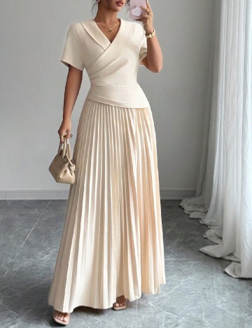 Rochie lunga SHEIN, crem
