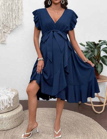 Rochie medie SHEIN Maternity, bleumarin