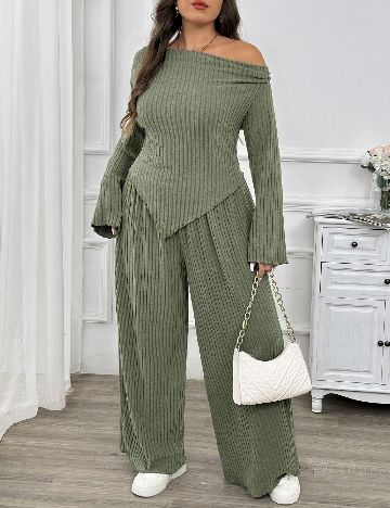 Compleu SHEIN CURVE, verde