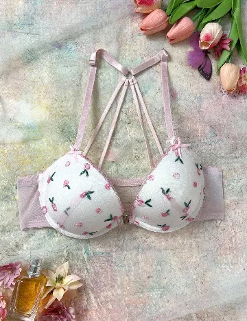 Sutien SHEIN, alb/roz