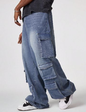 Pantaloni SHEIN, albastru