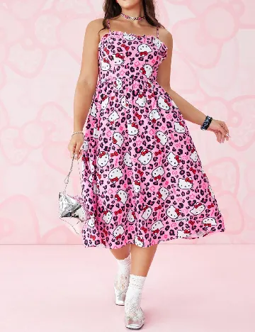 Rochie medie SHEIN CURVE, roz