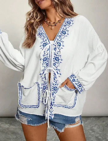 Bluza SHEIN CURVE, alb