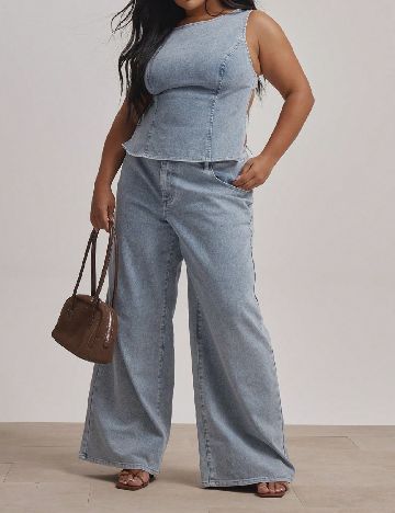 Blugi Musera Plus Size, albas