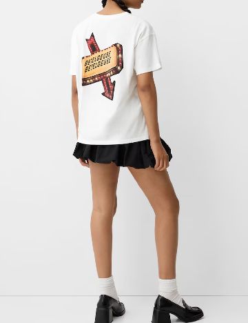 Tricou Bershka, alb