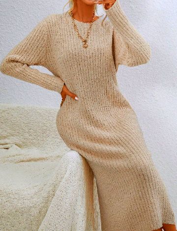 Rochie lunga SHEIN, crem