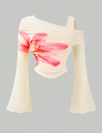 Bluza Shein Kids, crem