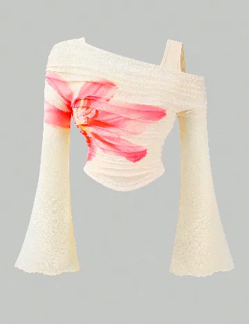 Bluza Shein Kids, crem