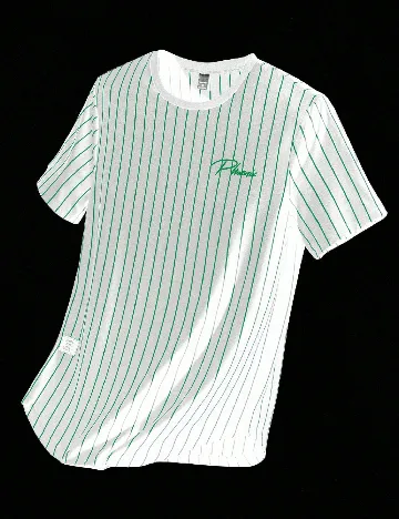 Tricou SHEIN, alb/verde