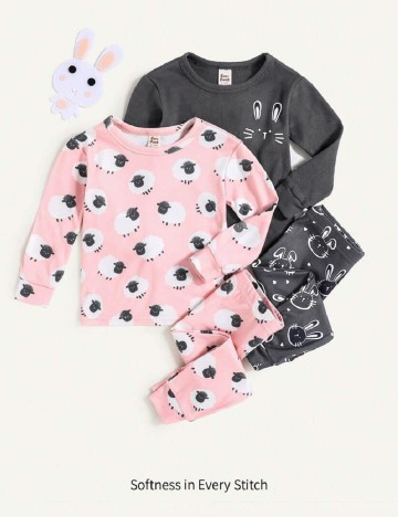 Set pijamale 2 perechi CozyCub, mix culori