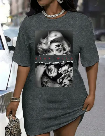 Rochie scurta SHEIN, gri