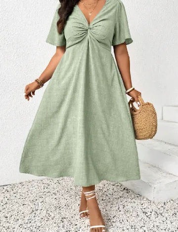 Rochie medie SHEIN CURVE, verde