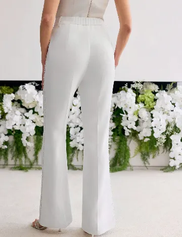 Pantaloni MOTF, alb