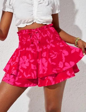 Pantaloni scurti Shein Kids, rosu