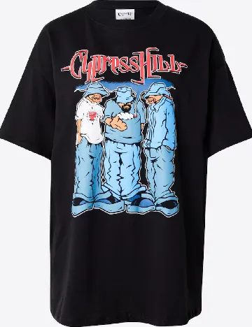 Tricou Oversize Bershka, negru