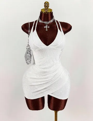 Rochie scurta SHEIN CURVE, alb