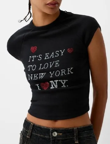 Top Bershka, negru