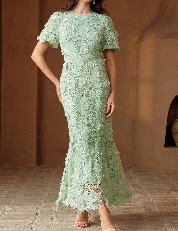 Rochie lunga Anewsta, verde