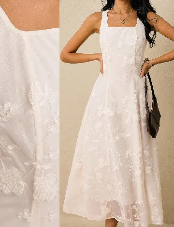Rochie lunga Poeselle, alb