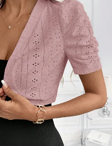 Bolero SHEIN, roz pudra