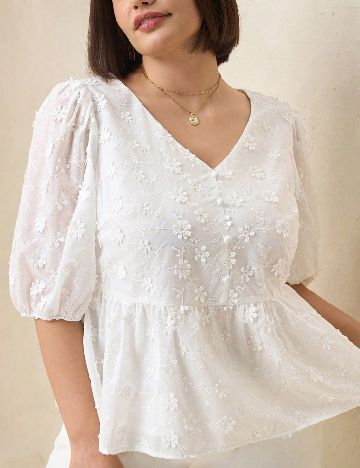 Bluza SHEIN CURVE, alb