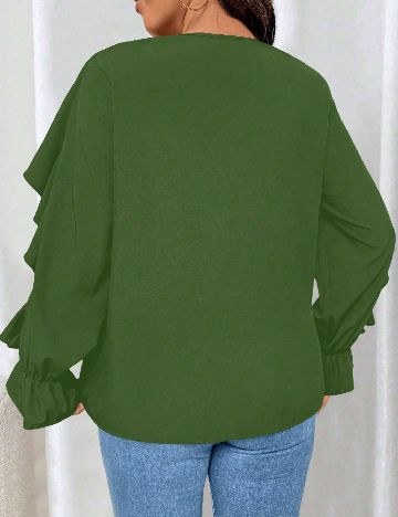 Bluza SHEIN CURVE, verde