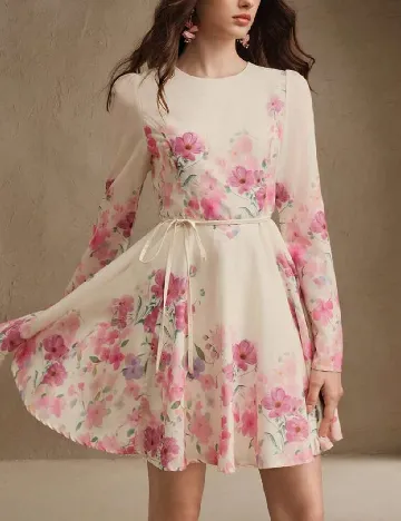 Rochie scurta Anewsta, crem