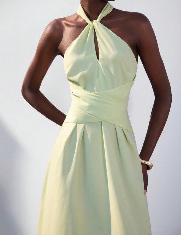 Rochie medie Aveloria, verde