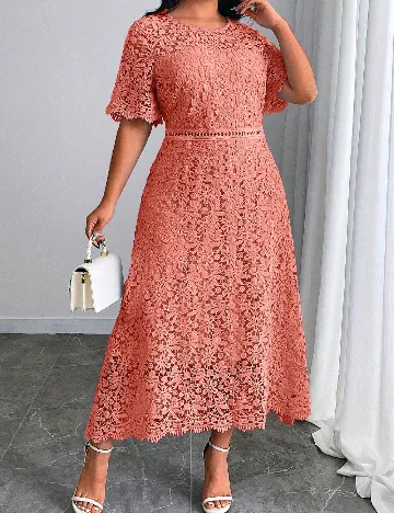 Rochie medie SHEIN CURVE, corai