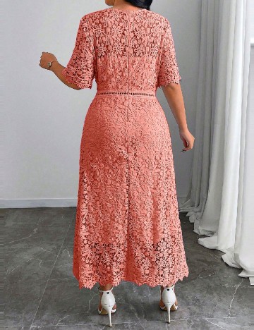 Rochie medie SHEIN CURVE, corai