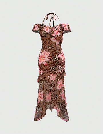 Rochie medie Romwe, mix culori