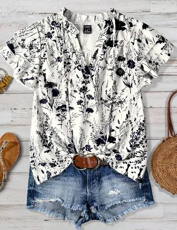 Bluza SHEIN CURVE, alb