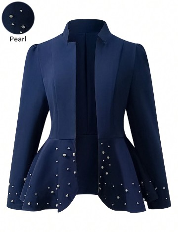 Blazer SHEIN CURVE, bleumarin