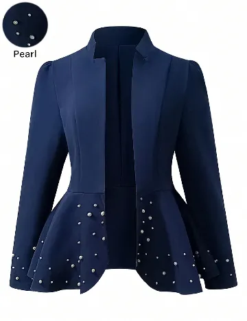 Blazer SHEIN CURVE, bleumarin