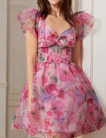 Rochie scurta SHEIN, floral print