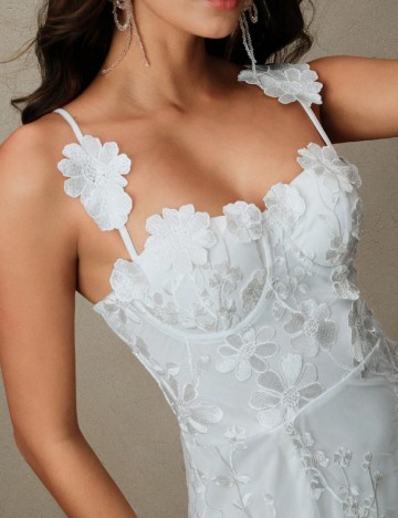 Rochie lunga Anewsta, alb