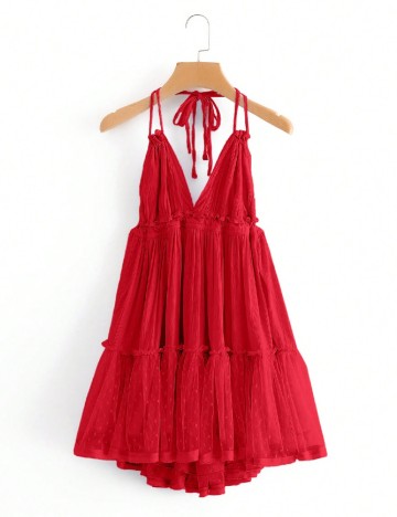 Rochie scurta Aveloria, rosu