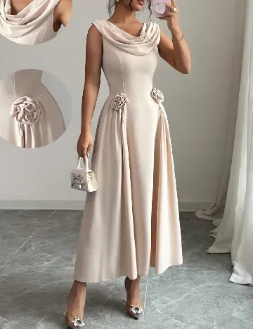 Rochie lunga SHEIN, crem
