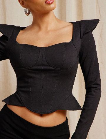 Top SHEIN, negru