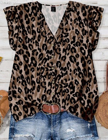 Camasa SHEIN CURVE, animal print